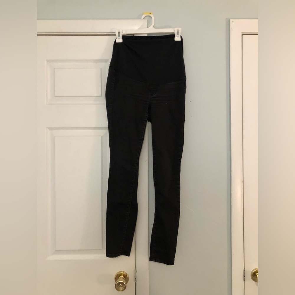 Jcrew over the belly maternity jeans in black